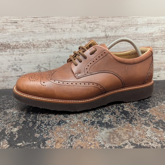 Samuel Hubbard Tipping Point Wingtip Oxford Shoes Sz 9 W Wide Brown M2130-065 main image 5